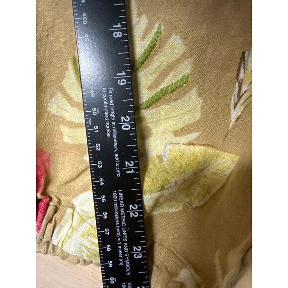 John Paul Richard Women’s L Linen Pants Tropical Print Coastal Boho Resort Y2k - Picture 3 of 9